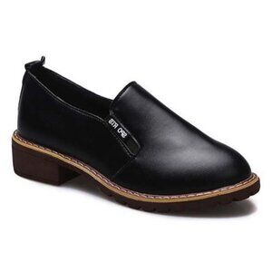 PAOTMBU - Slip On Shoe with Stacked Heel